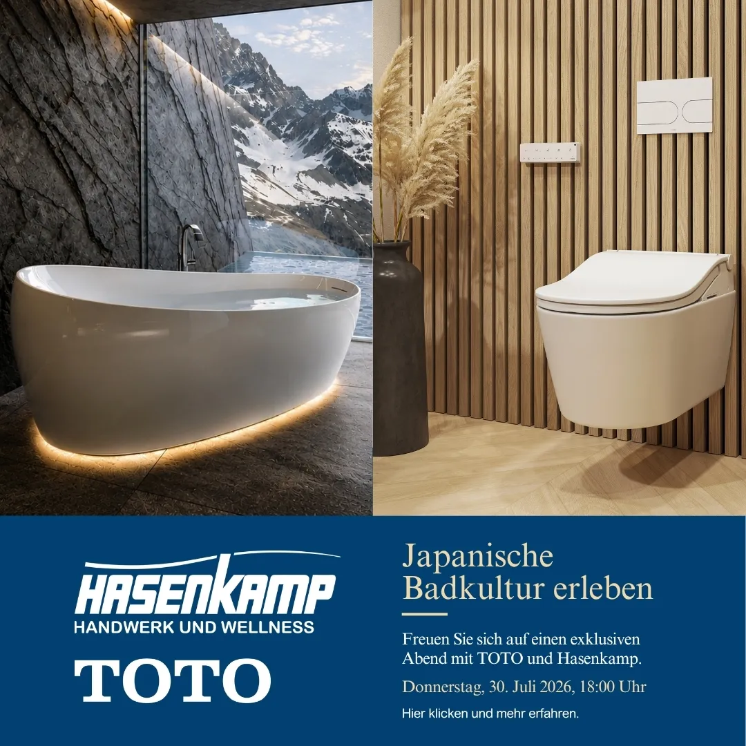Japanische Badkultur erleben mit Hasenkamp und TOTO